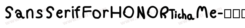 SansSerifForHONOR Me字体转换